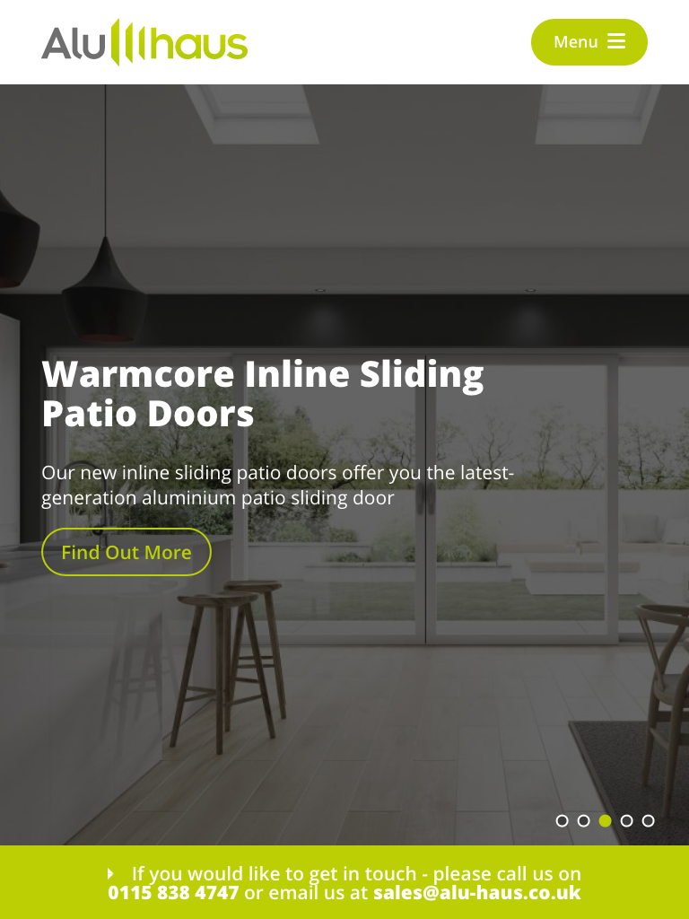 Alu Haus Website Tablet