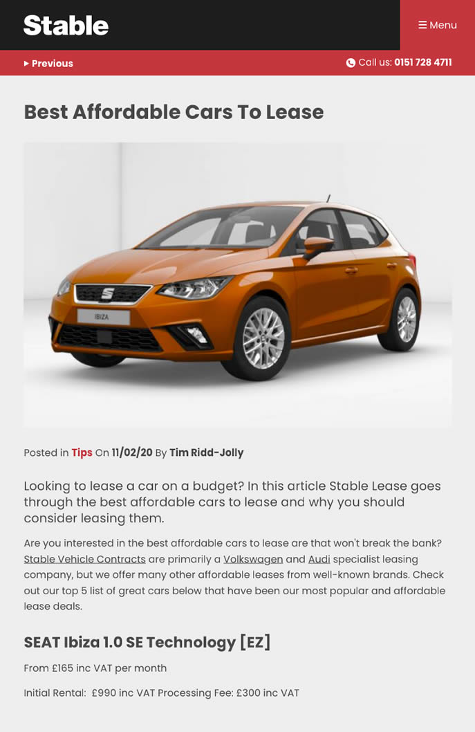 Stable Website Tablet